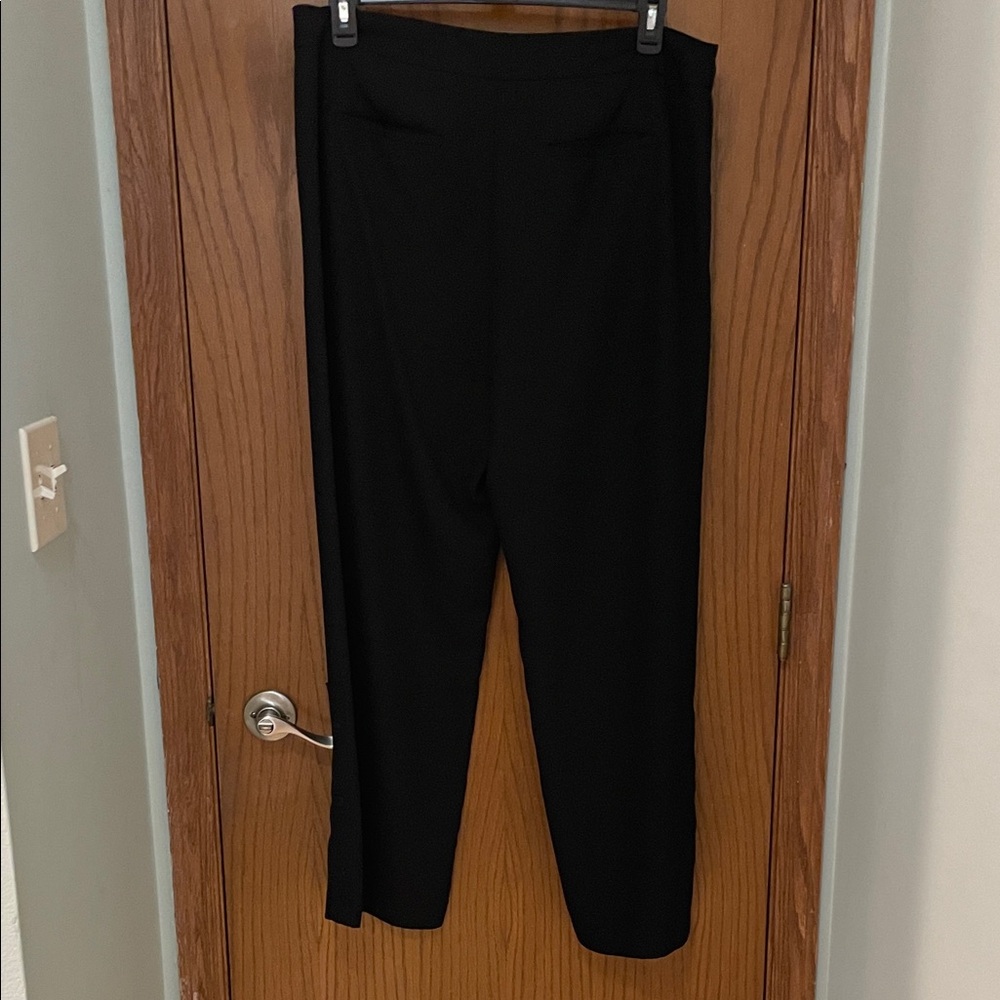 LOFT UEC Women’s Size 14 Black Dress Pants trousers with side detail 4 pockets - Picture 8 of 9